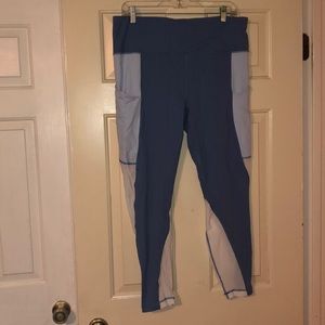 Blue/Light Blue workout leggings